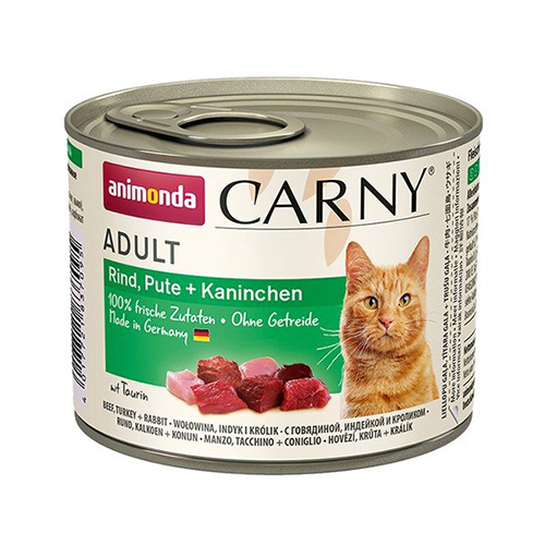 Animonda Carny Adult Wołowina, Indyk + Królik puszka 200g Animonda Carny Adult Wołowina, Indyk + Królik puszka 200g